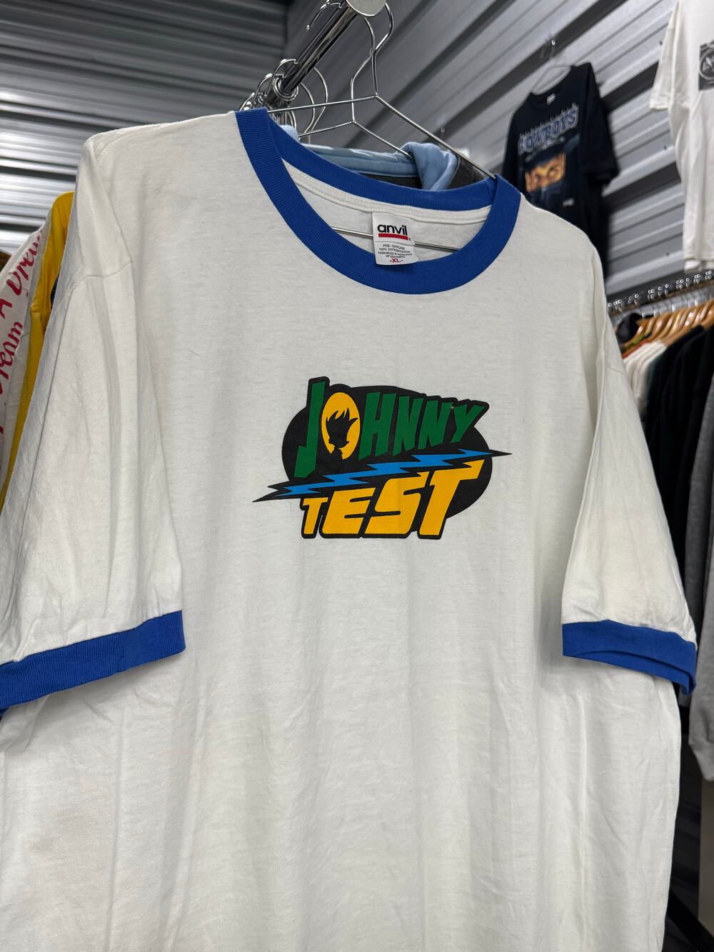 Rare Vintage Johnny Test Cartoon Network TV Show Ringer T-Shirt - Adult XL